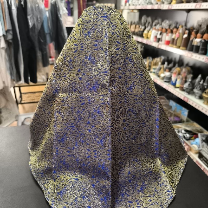Manto para 30 cm. - Brocado azul