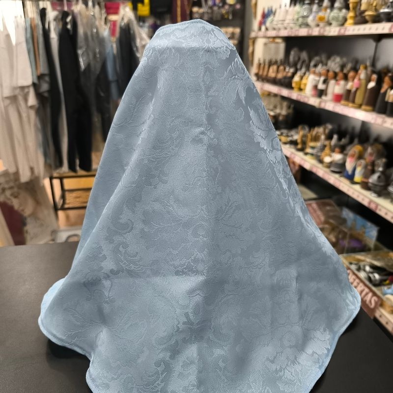 Manto para 40 cm. - Damasco celeste