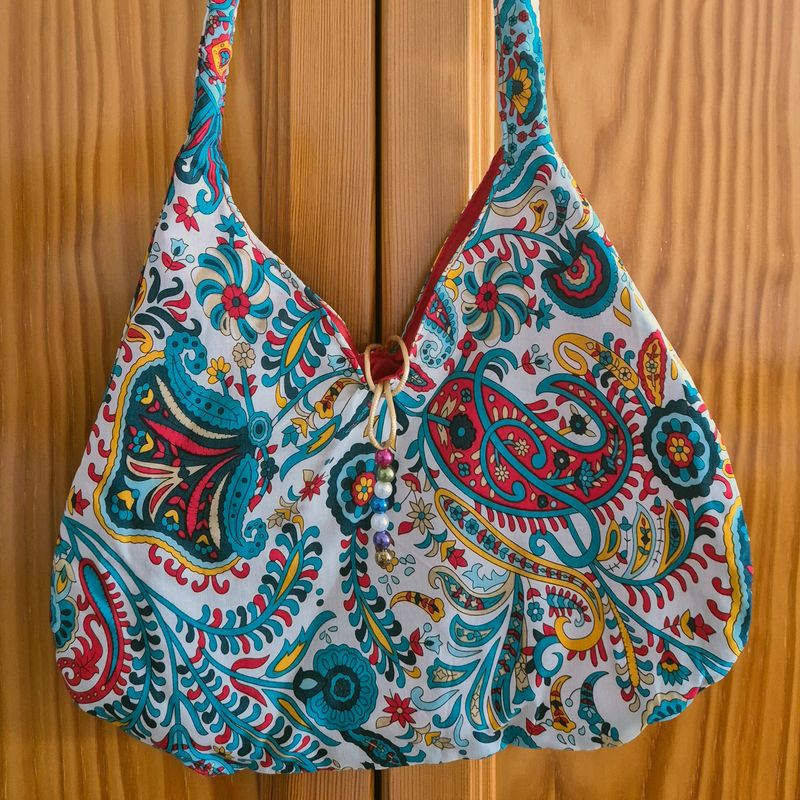 Recycled cloth bag - Boho Parsley print