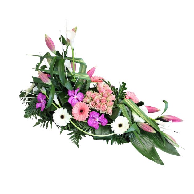 Raquette avec petit cœur de roses