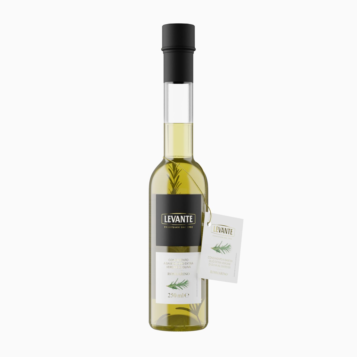 Extra vierge olijfolie met rozemarijn (250ml) – Italiaanse olie voor pizza, aardappels & focaccia