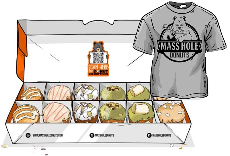 12-pack of Mass Holes with t-shirt