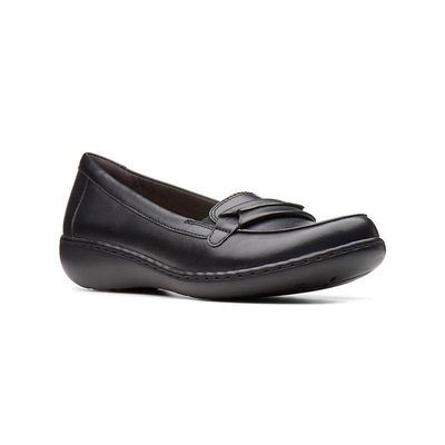 CLARKS WOMEN'S CASUAL SHOE ASHLAND LILY BLK LEATHER