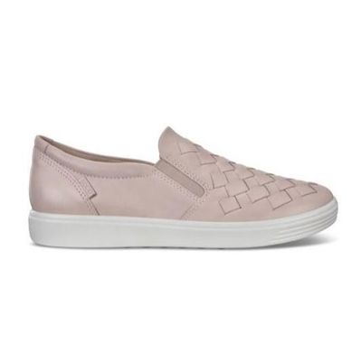ECCO WOMEN'S SOFT 7 SLIP ON CASUAL SHOE ROSE