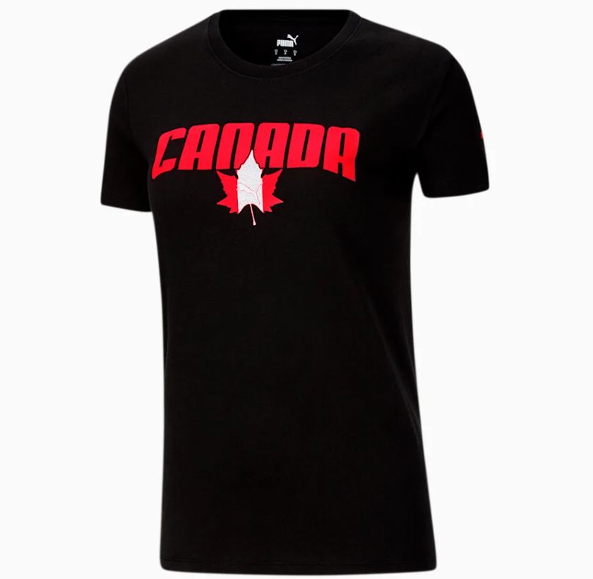 PUMA WOMEN&#39;S CANADA DAY T-SHIRT BLK