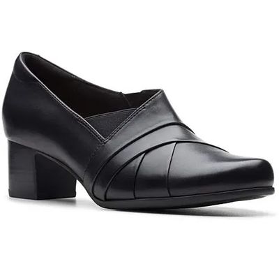 CLARKS WOMEN'S DRESS SHOE UN DAMSONADELE BLK M/XW