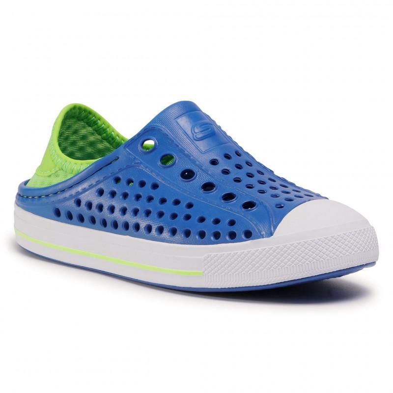 SKECHERS BOY&#39;S GUZMAN STEPS AQUA SURGE LIME SANDAL
