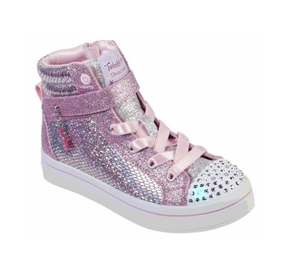 SKECHERS GIRL&#39;S HOLLA GLAM PINK CASUAL BOOT