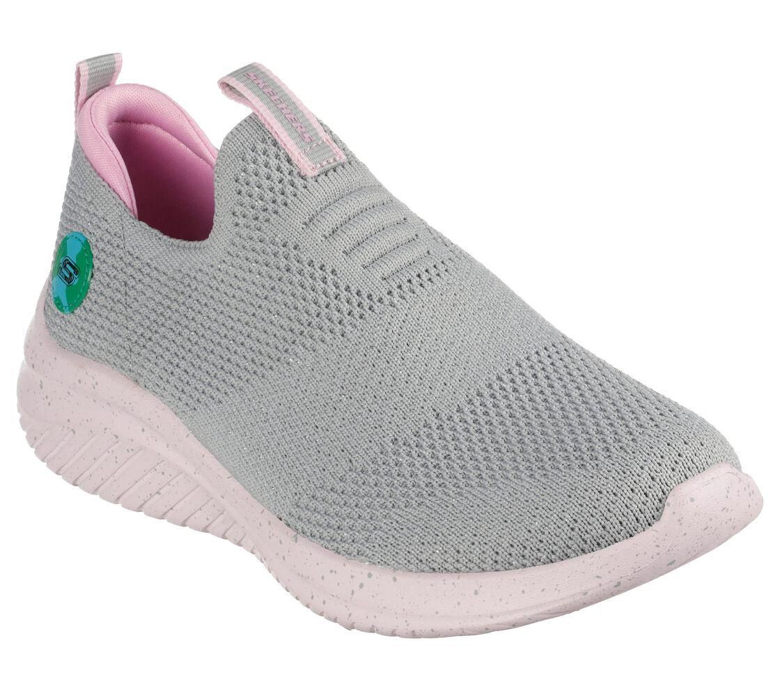 SKECHERS GIRL&#39;S GRY ULTRA FLEX 3.0-RECYCLE BEAU CASUAL SHOES