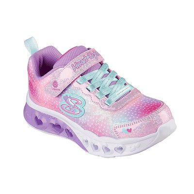 SKECHERS GIRL&#39;S FLUTTER HEART LIGHTS PINK CASUAL SHOE
