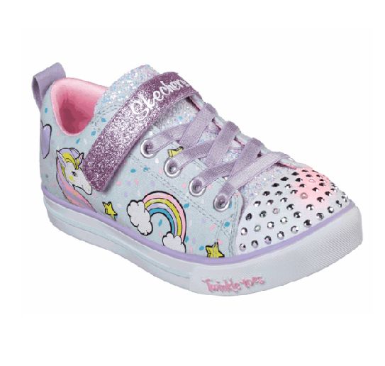 SKECHERS GIRL&#39;S TODDLER TWINKLE TOES UNICORN CRAZE LBMT CASUAL SHOE