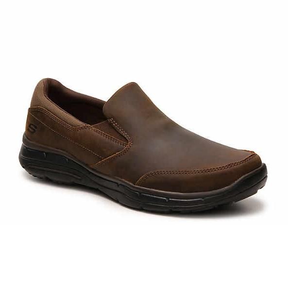 SKECHERS MEN&#39;S CALCULOUS T DK BRN CASUAL SHOE