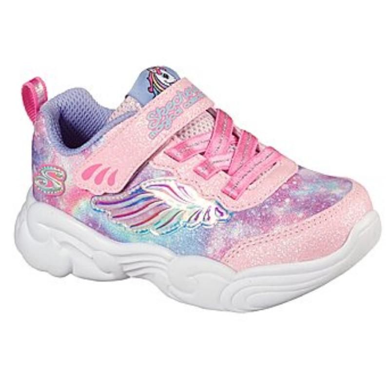 SKECHERS GIRL&#39;S UNICORN STORM ATHLETIC PINK CASUAL SHOES