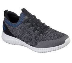 SKECHERS MEN&#39;S ELITE FLEX KARNELL SNEAKER GRY CASUAL SHOES