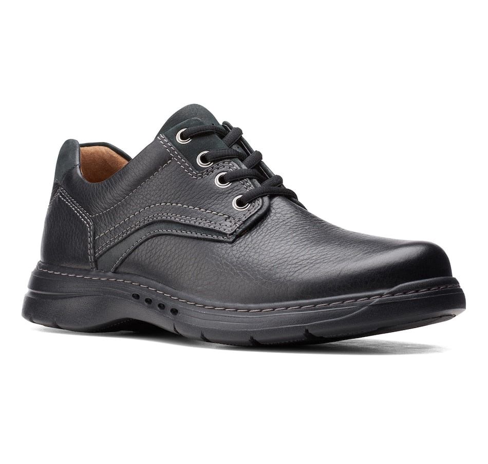 CLARKS MEN&#39;S DRESS SHOES BRAWLEY PACE BLACK, Size: 10(US)