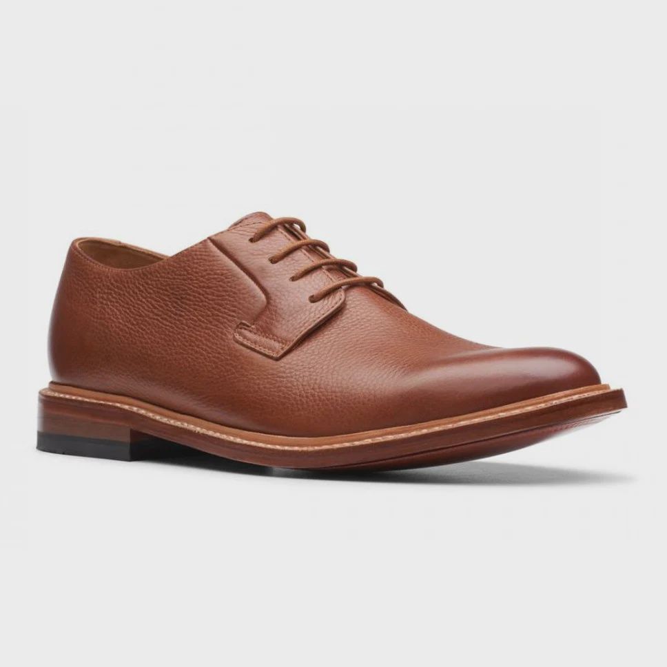 CLARKS MEN&#39;S 16 SOFT LACE TAN DRESS SHOES, Size: 7(US)