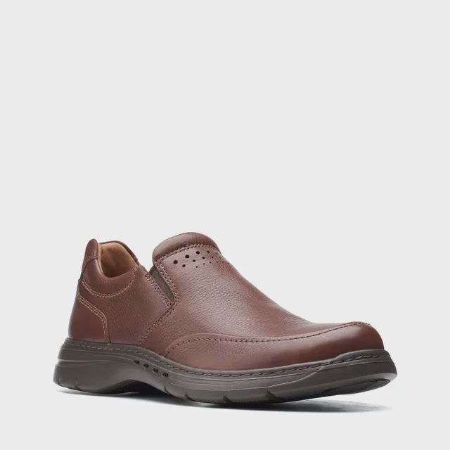 CLARKS MEN&#39;S DRESS SHOE UN RAMBLE STEP BRN WIDE, Size: 10(US)