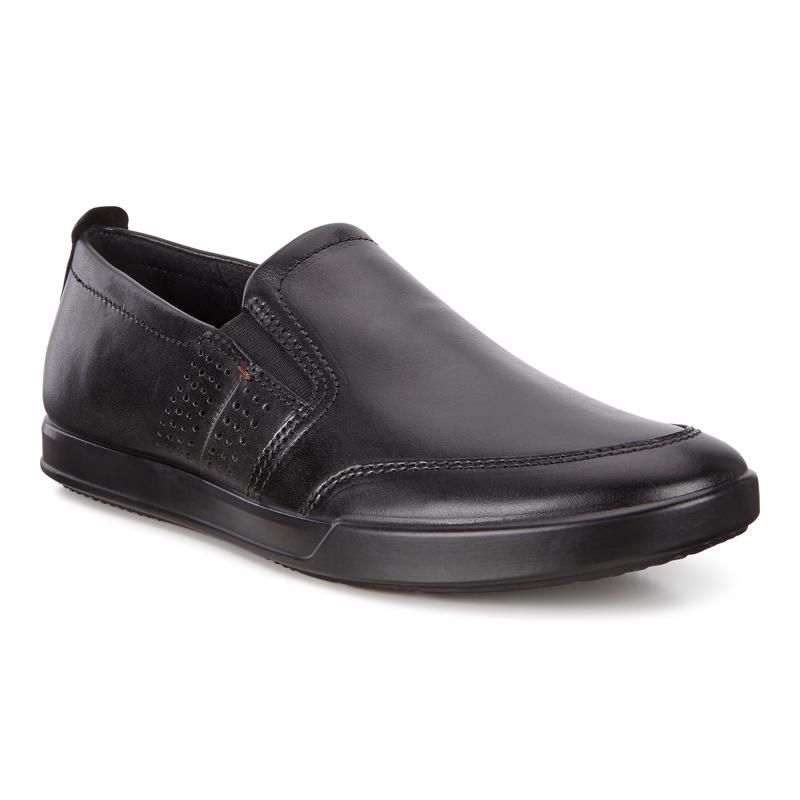 ECCO MEN&#39;S COLLIN 2.0 SLIP ON CASUAL SHOE BLK, Size: 39(EU)
