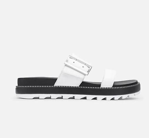 SOREL WOMEN&#39;S ROAMING BUCKLE SLIDE SEA SALT SANDAL