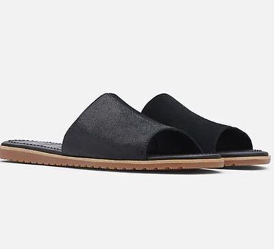 SOREL WOMEN'S ELLA BLACK SLIDE SLIPPER