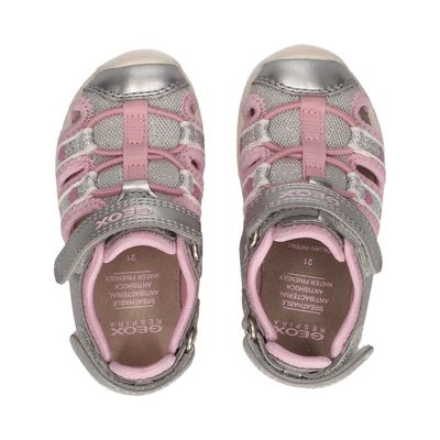 GEOX GIRL'S SANDAL SAND MULTY SILVER