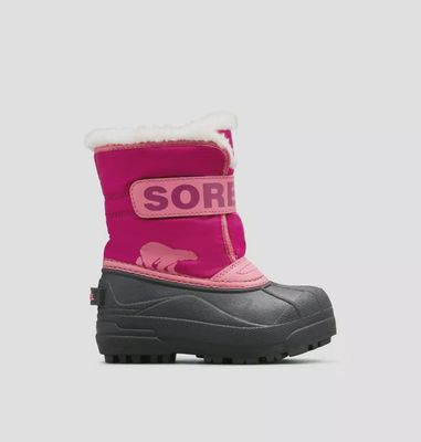 SOREL GIRL'S SNOW COMMANDER™- TROPIC PINK DEEP BLUSH WINTER BOOT