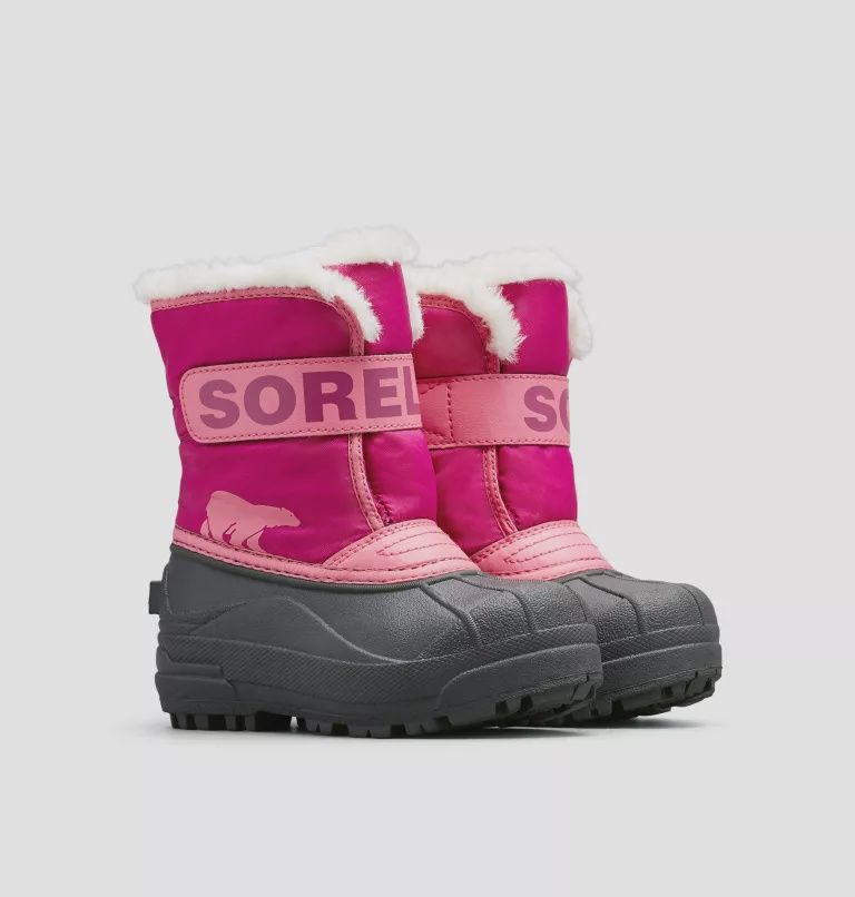 SOREL GIRL&#39;S SNOW COMMANDER™- TROPIC PINK DEEP BLUSH WINTER BOOT