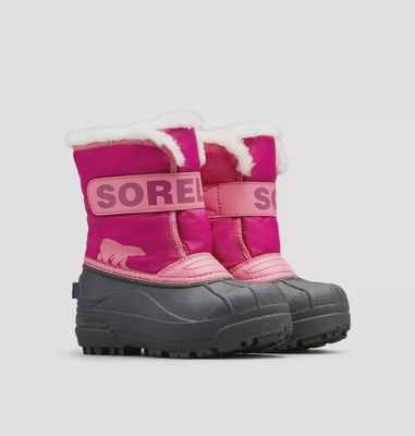 SOREL GIRL&#39;S SNOW COMMANDER™- TROPIC PINK DEEP BLUSH WINTER BOOT