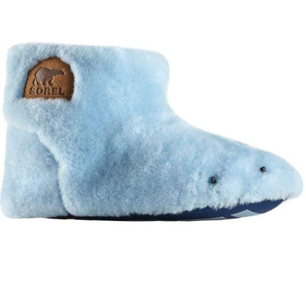 SOREL BOY&#39;S TODDLERS BEAR PAW SLIPPER BLUE
