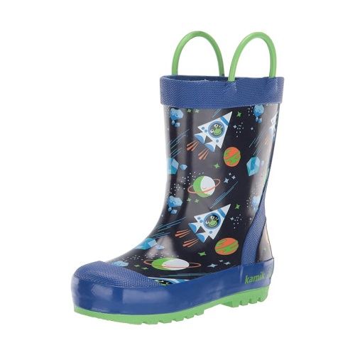 KAMIK BOY&#39;S GALAXY NAVY RAINBOOT