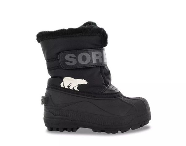 SOREL BOY&#39;S SNOW COMMANDER™ WINTER BOOT BLACK CHARCOAL