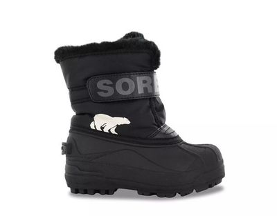 SOREL BOY&#39;S SNOW COMMANDER™ WINTER BOOT BLACK CHARCOAL