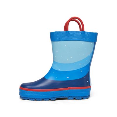 KAMIK BOY'S ROCKETSHIP BLUE RAINBOOT