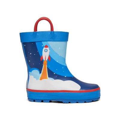 KAMIK BOY&#39;S ROCKETSHIP BLUE RAINBOOT