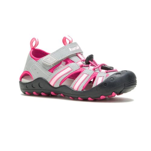 KAMIK GIRL&#39;S CRAB SANDAL GREY PINK