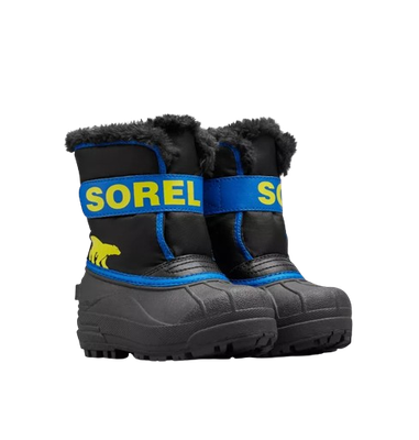 SOREL BOY'S SNOW COMMANDER™ WINTER BOOT BLACK SUPER BLUE