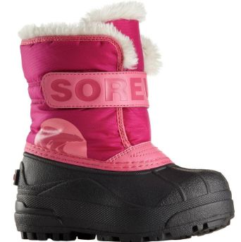 SOREL GIRL&#39;S SNOW COMMANDER TROPIC PINK WINTER BOOT