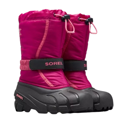 SOREL GIRL'S FLURRY DEEP BLUSH TROPIC PINK WINTER BOOT