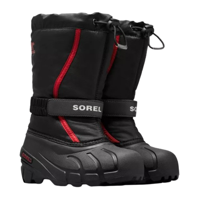 SOREL GIRL'S FLURRY WINTER BOOT BLK RED