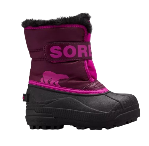 SOREL GIRL&#39;S SNOW COMMANDER PINK WINTER BOOT