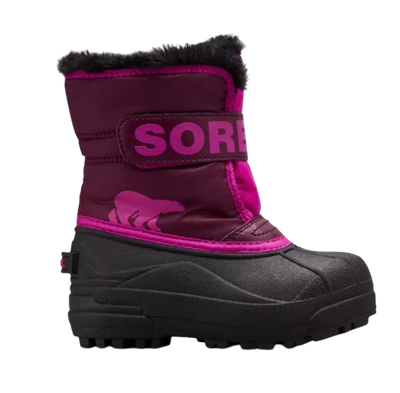 SOREL GIRL&#39;S SNOW COMMANDER PINK WINTER BOOT