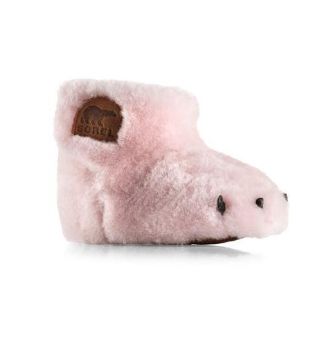 SOREL GIRL&#39;S TODDLERS BEAR PAW SLIPPER PINK