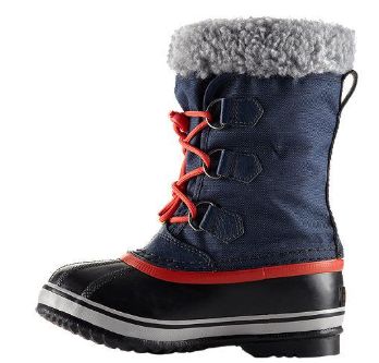 SOREL GIRL'S YOUTH YOOT PAC NYLON WINTER BOOT NAVY+ORANGE