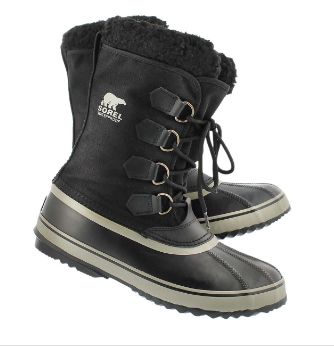 SOREL MEN&#39;S 1964 PAC NYLON WINTER BOOT BLK
