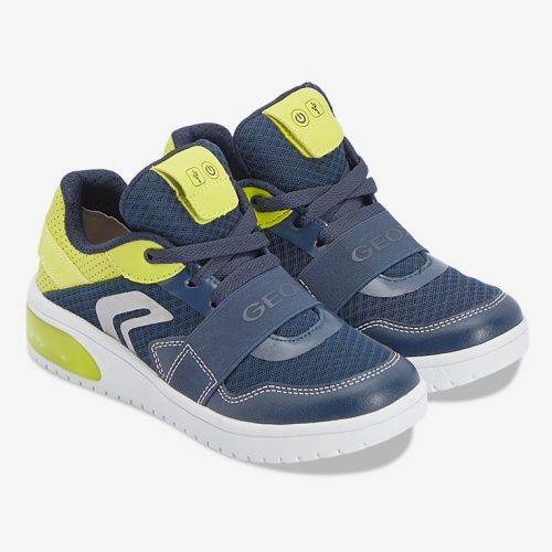 GEOX BOY&#39;S XLED WITH LIGHT ATHLETIC SHOE NAVY