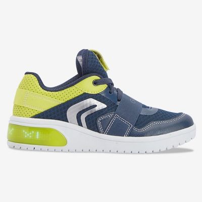 GEOX BOY'S XLED WITH LIGHT ATHLETIC SHOE NAVY