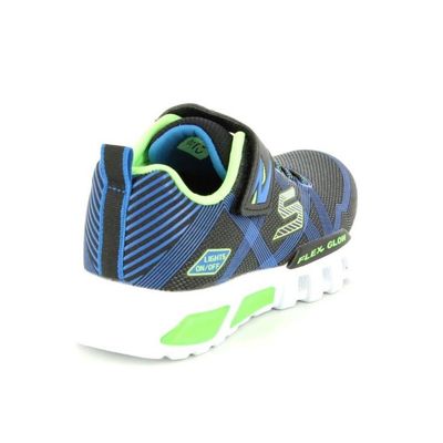 SKECHERS BOY'S S LIGHTS: FLEX-GLOW BLACK ALTHLETIC SHOES