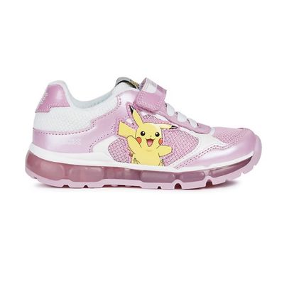 GEOX GIRL&#39;S ANDROID CASUAL SHOE PINK/WHITE