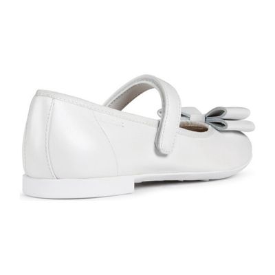 GEOX GIRL'S DRESS SHOE BALLERINAS PLIÉ WHT