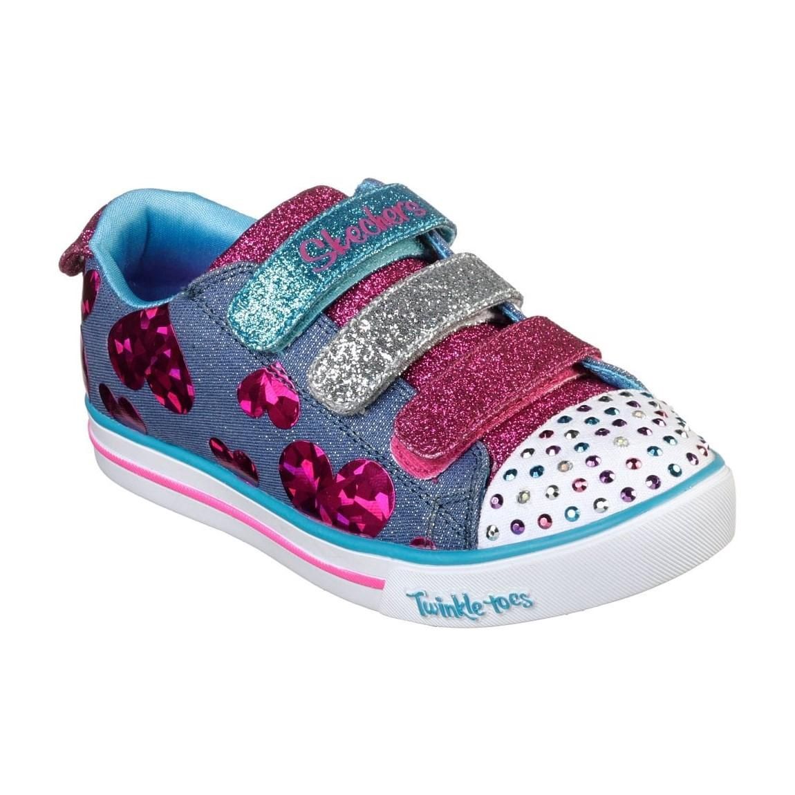 SKECHERS GIRL&#39;S FLUTTER FAB CASUAL SHOES